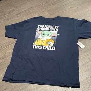 Disney Navy Kids T-Shirt with Baby Yoda Graphic